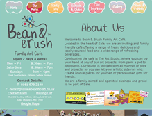 Tablet Screenshot of beanandbrush.co.uk